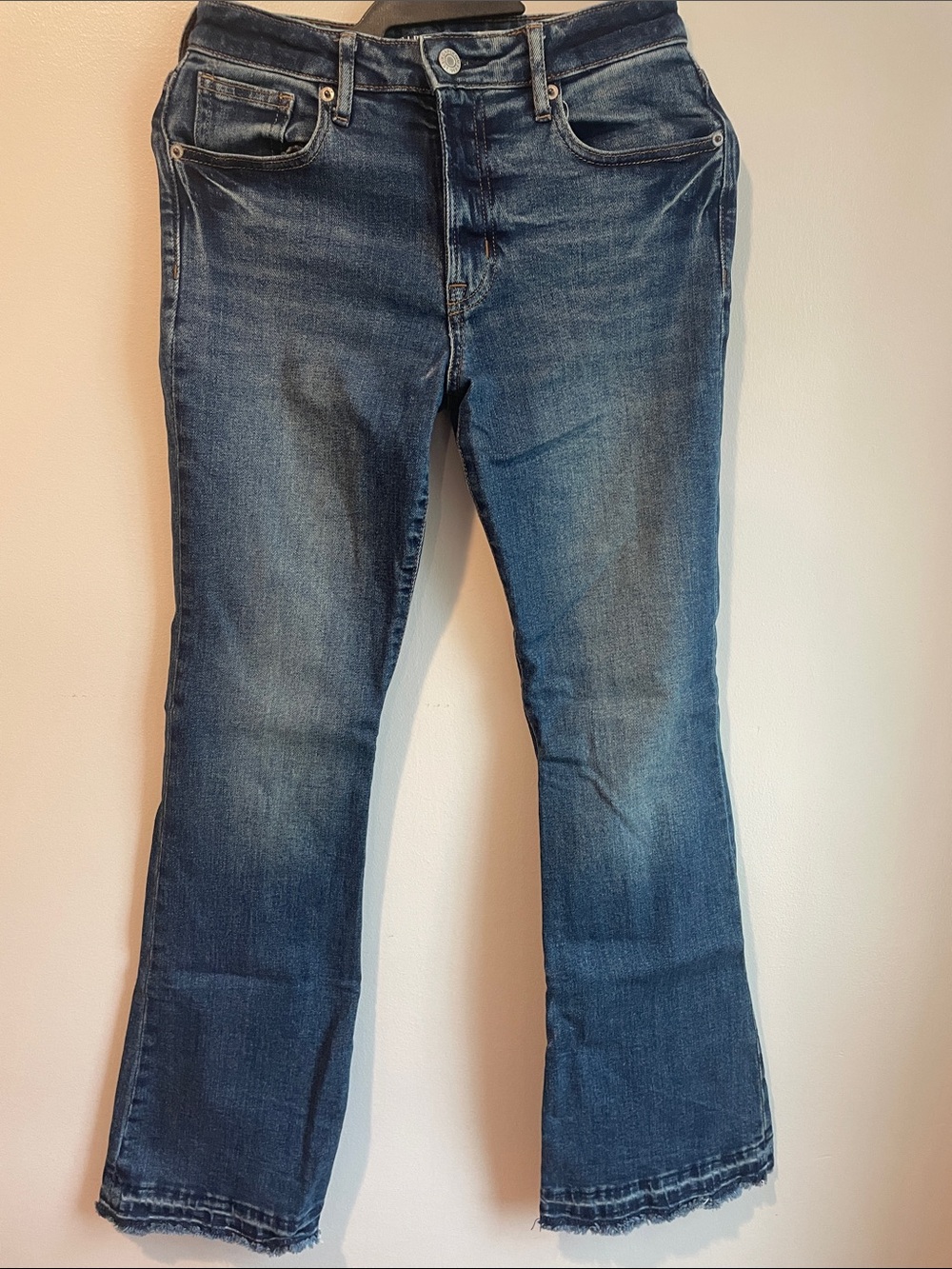 Gap Mid Wash Blue Jeans - 70s Flare Hihh Rise